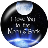 Painted metal 20mm snap buttons   moon  Faith  Print