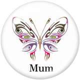 Painted metal 20mm snap buttons   Cross  Butterfly  Print