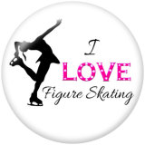 Painted metal 20mm snap buttons  skate  Print