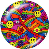 Painted metal 20mm snap buttons  Colorful Print