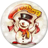 Painted metal 20mm snap buttons   Christmas  Print