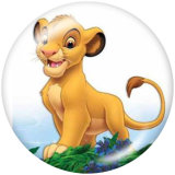 Painted metal 20mm snap buttons   The Lion King Print