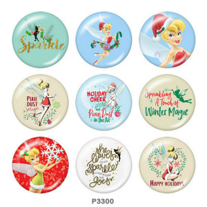 Painted metal 20mm snap buttons  Elves Print