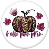 Painted metal 20mm snap buttons  Thanksgiving Print