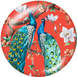 Painted metal 20mm snap buttons    Hummingbird   Print