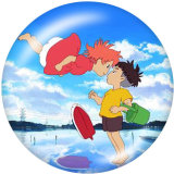 Painted metal 20mm snap buttons  Spirited away Print