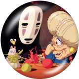 Painted metal 20mm snap buttons  Spirited away Print