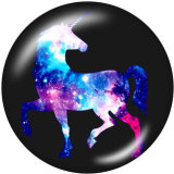 Painted metal 20mm snap buttons  unicorn Print