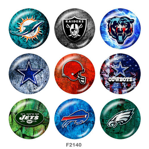 Painted 20MM metal snap buttons Team Sport
