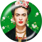 Painted metal 20mm snap buttons  Frida kahlo artist Print