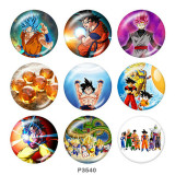 Painted metal 20mm snap buttons  Dragon Ball Print