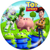 Painted metal 20mm snap buttons  Toy Story Mania Print