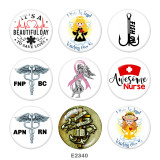 Painted metal 20mm snap buttons   medical care  Print