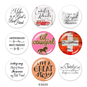 Painted metal 20mm snap buttons   Cross   Print