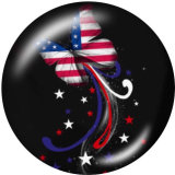 Painted metal 20mm snap buttons   USA  Flag  Print