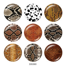 Painted metal 20mm snap buttons  Serpentine  Print