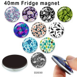 10pcs/lot  Feather  Flower   glass  picture printing products of various sizes  Fridge magnet cabochon