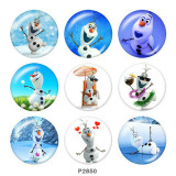 Painted metal 20mm snap buttons  Frozen Print