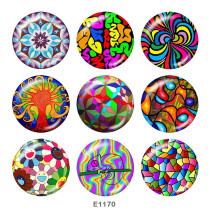 Painted metal 20mm snap buttons   Flower  Print