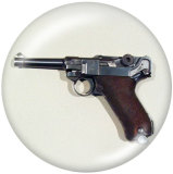 Painted metal 20mm snap buttons  gun Print