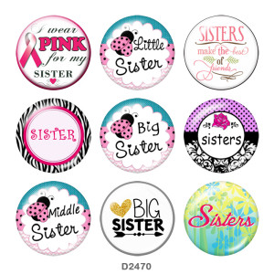 Painted metal 20mm snap buttons  sisters