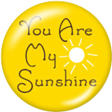 Painted metal 20mm snap buttons  sunshine Print