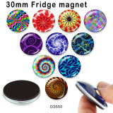 10pcs/lot  pattern  color  glass picture printing products of various sizes  Fridge magnet cabochon