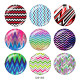 Painted metal 20mm snap buttons   Pattern  Print