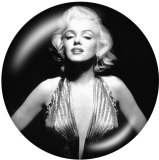 Painted metal 20mm snap buttons  Marilyn Monroe Print