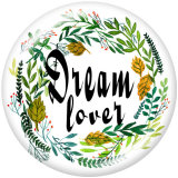 Painted metal 20mm snap buttons   I  love you   Print