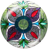Painted metal 20mm snap buttons  mandala flower decorative pattern Print