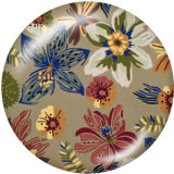 Painted metal 20mm snap buttons   Flower  Print