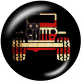 Painted metal 20mm snap buttons  CAR Jeep Print
