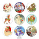 Painted metal 20mm snap buttons  Christmas