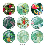 Painted metal 20mm snap buttons   Flamingo   Print