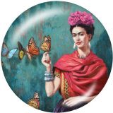 Painted metal 20mm snap buttons  Frida kahlo artist Print
