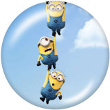 Painted metal 20mm snap buttons  Minions Print
