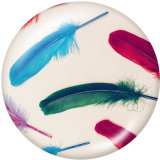 Painted metal 20mm snap buttons  Pattern Print Beach Ocean