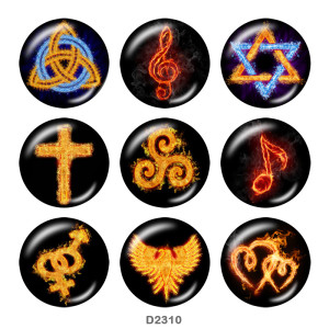 Painted metal 20mm snap buttons  Symbol