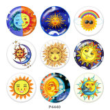 Painted metal 20mm snap buttons  Sun Print