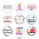 Painted metal 20mm snap buttons  family Print