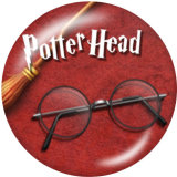 Painted metal 20mm snap buttons  Harry Potter Print