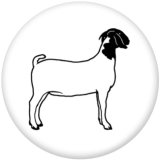Painted metal 20mm snap buttons   Cartoon  Dog  Print