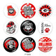 Painted metal 20mm snap buttons  team Sport