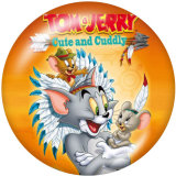 Painted metal 20mm snap buttons  Tom and Jerry Print