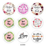 Painted metal 20mm snap buttons   words  Print