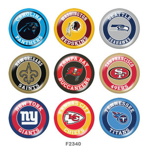 Painted metal 20mm snap buttons  team Sport