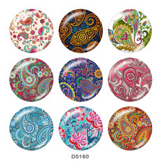 Painted metal 20mm snap buttons Bohemia Pattern  Print