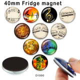 10pcs/lot  Music  glass  picture printing products of various sizes  Fridge magnet cabochon