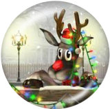 Painted metal 20mm snap buttons   Christmas  Print